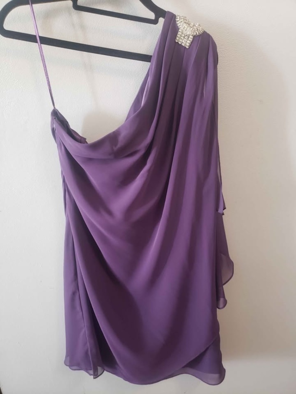 Bellissima Off The Shoulder Purple Dress